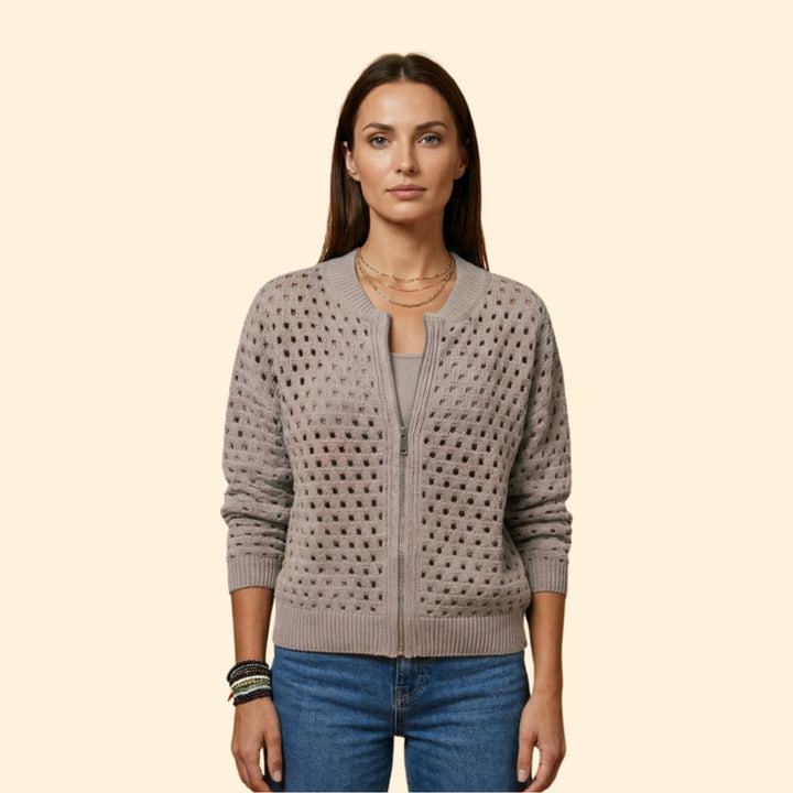 Women's Knit Zip Cardigan