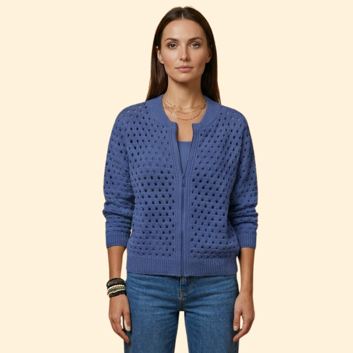 Women's Knit Zip Cardigan