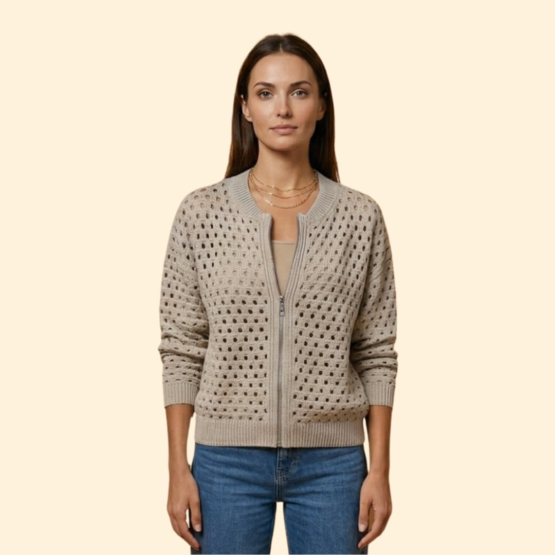 Women's Knit Zip Cardigan
