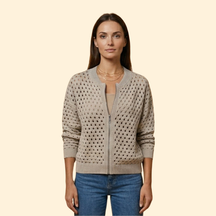 Women's Knit Zip Cardigan