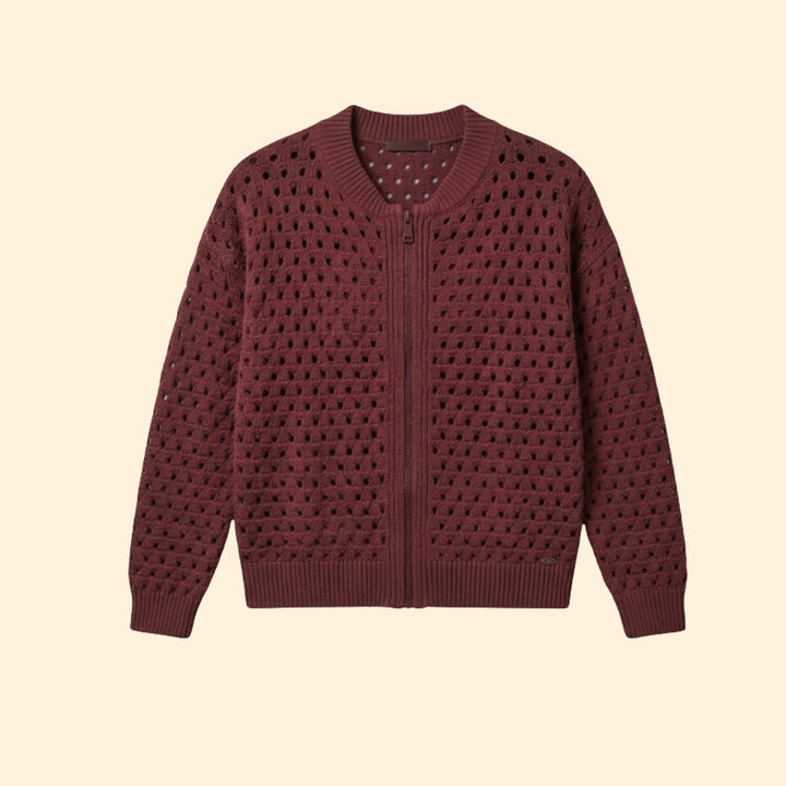Women's Knit Zip Cardigan