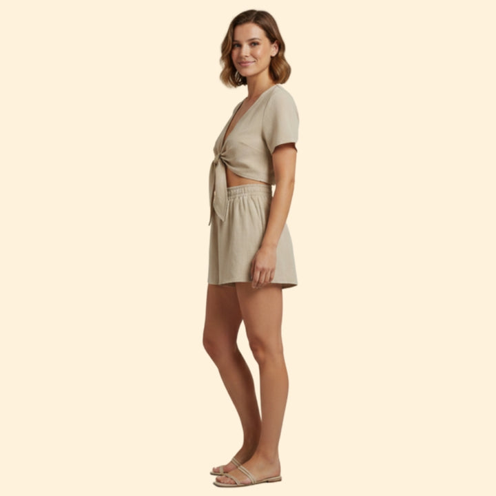 Women's Knotted Casual Set