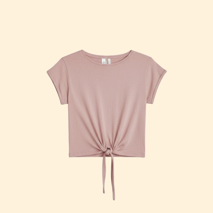 Women's Knotted Tie-Front T-Shirt