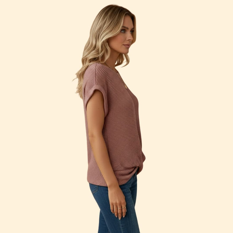 Women’s Knotted Waffle Tee