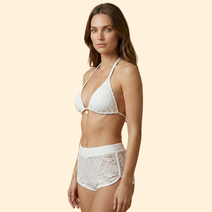 Women's Lace-Trim Bikini Set