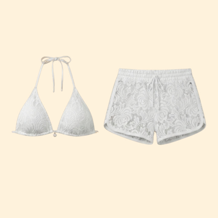 Women's Lace-Trim Bikini Set