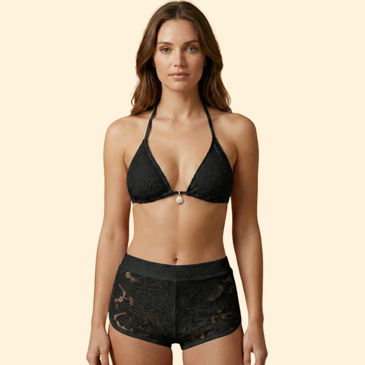 Women's Lace-Trim Bikini Set