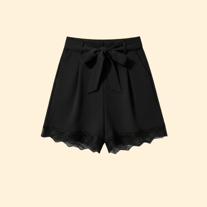 Women's Lace-Trim Tie Shorts