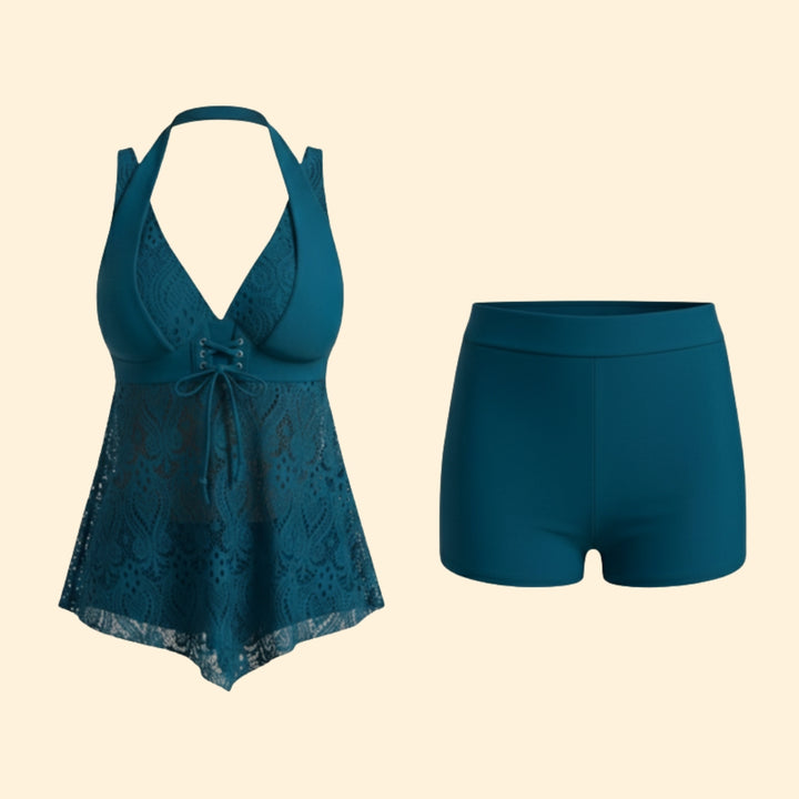 Women's Lace-Up Swimsuit Set