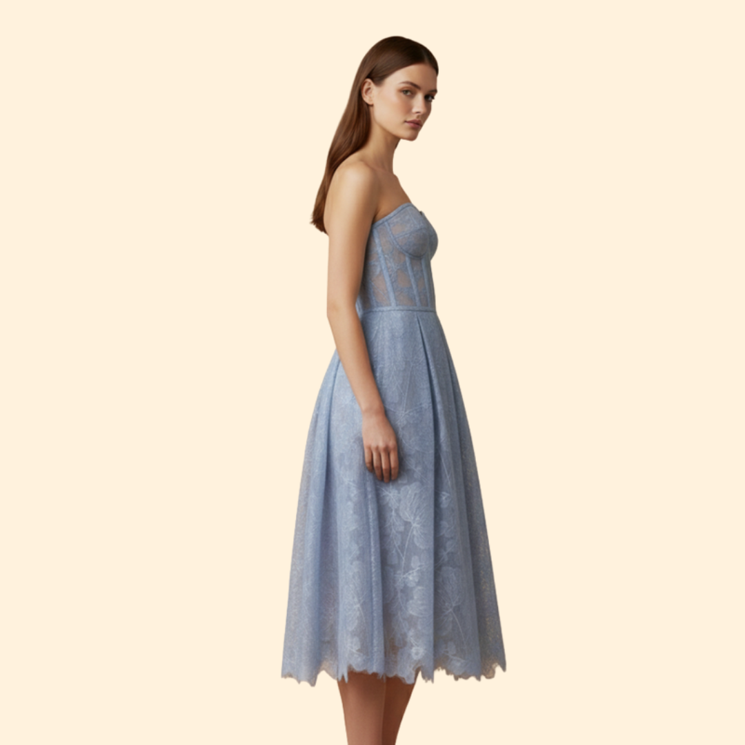 Women’s Lace Corset Midi Dress