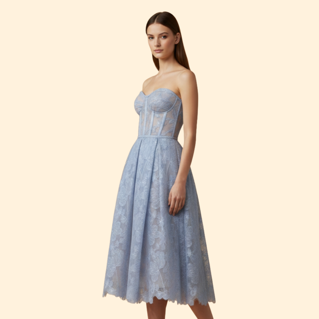 Women’s Lace Corset Midi Dress