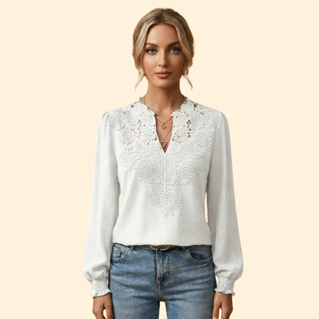 Women's Lace Embroidered Blouse