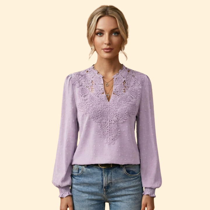 Women's Lace Embroidered Blouse