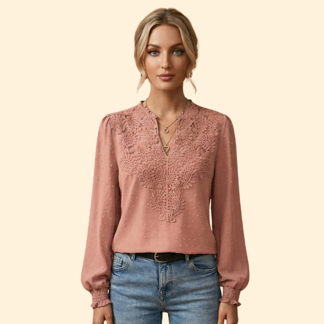 Women's Lace Embroidered Blouse