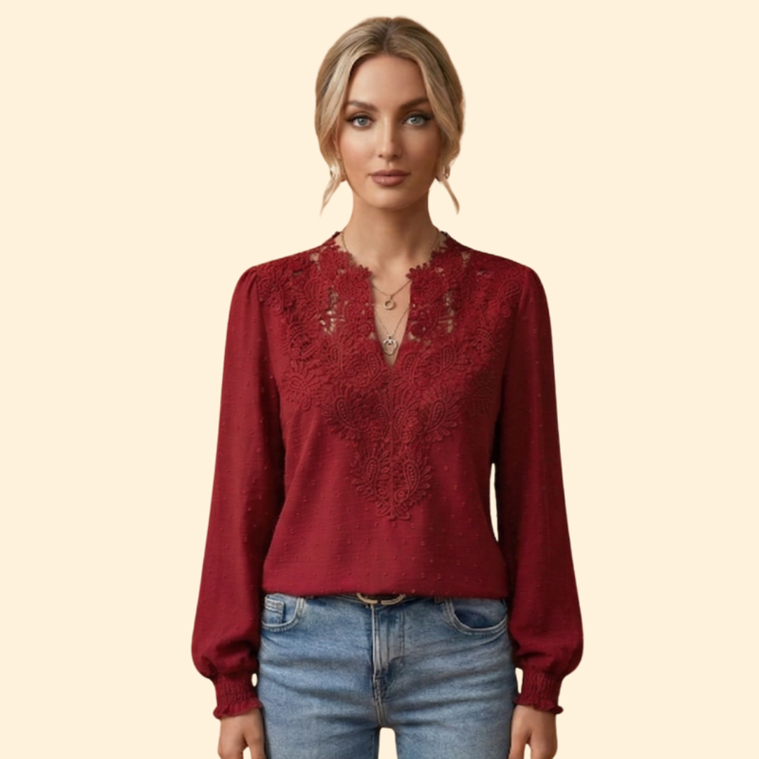 Women's Lace Embroidered Blouse
