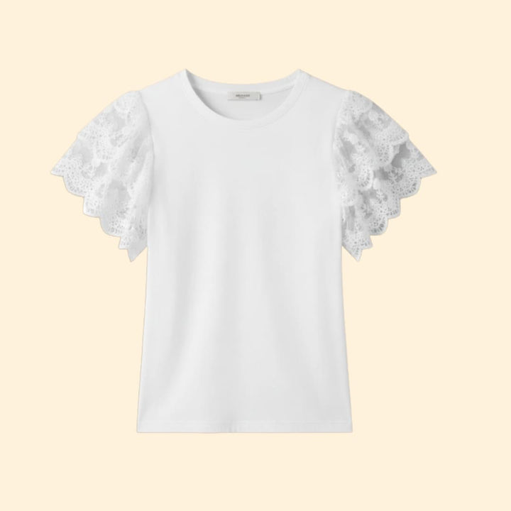 Women's Lace Shoulder T-Shirt