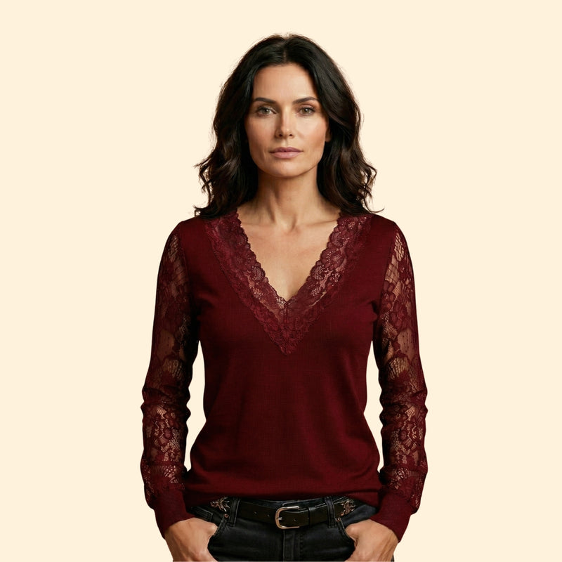 Women's Lace Sleeve Blouse