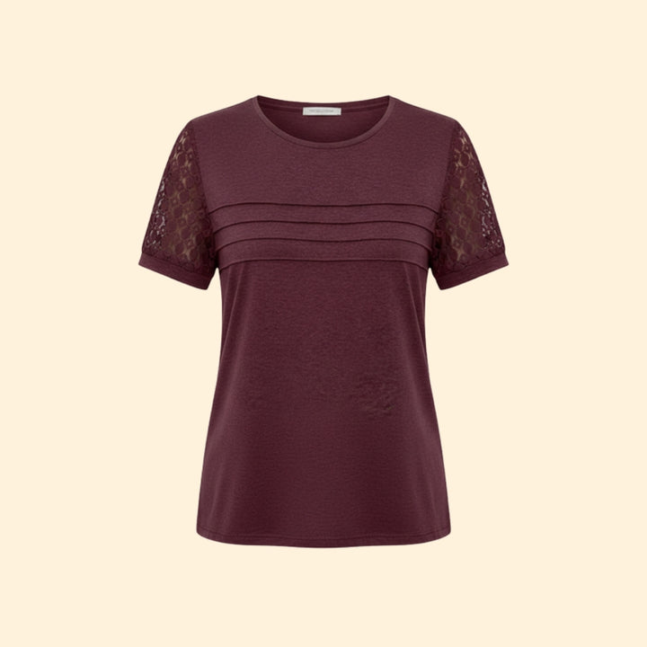 Women's Lace Sleeve Casual T-Shirt