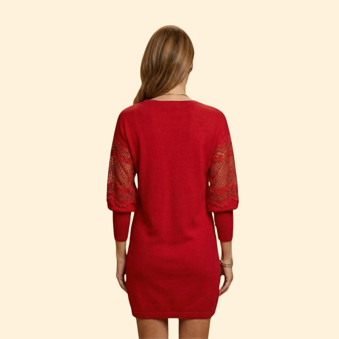 Women's Lace Sleeve Dress