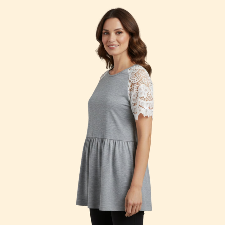 Women's Lace Sleeve Top