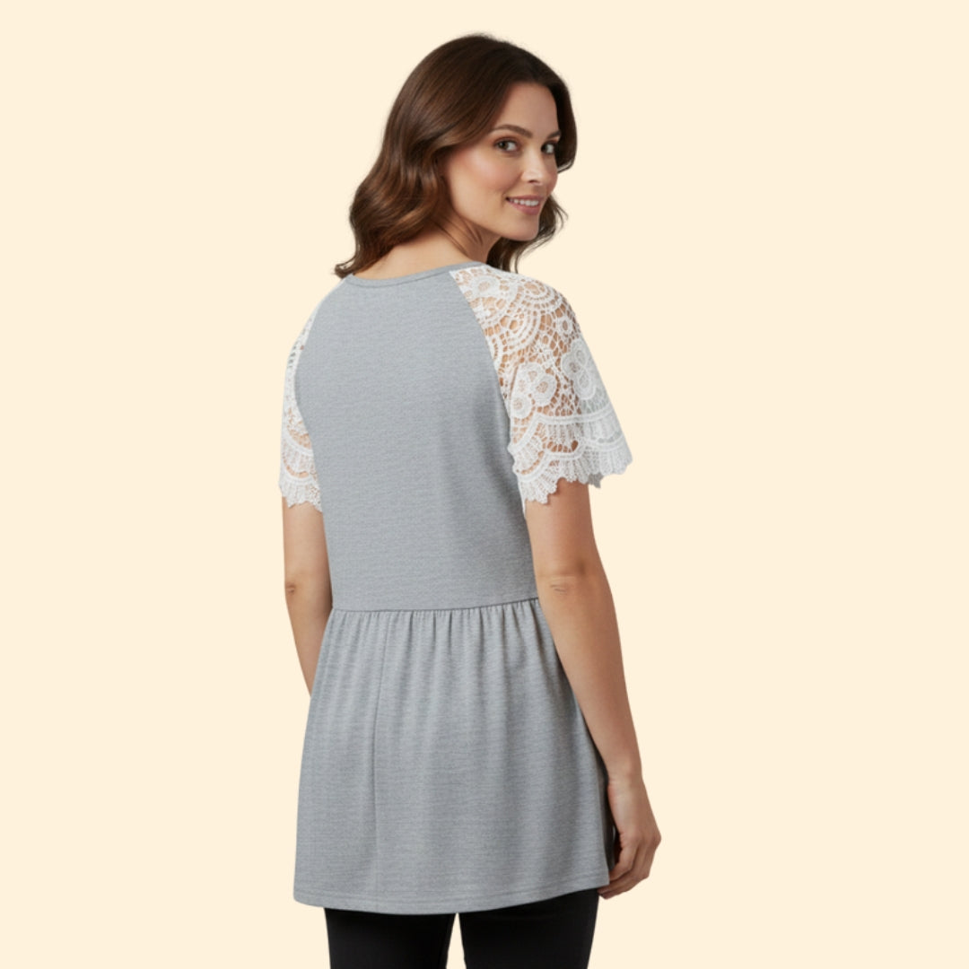 Women's Lace Sleeve Top