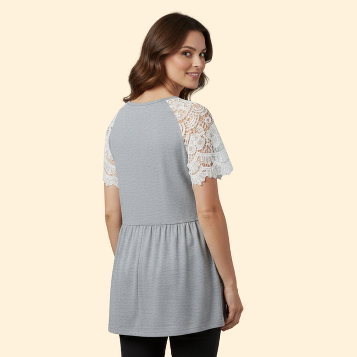 Women's Lace Sleeve Top