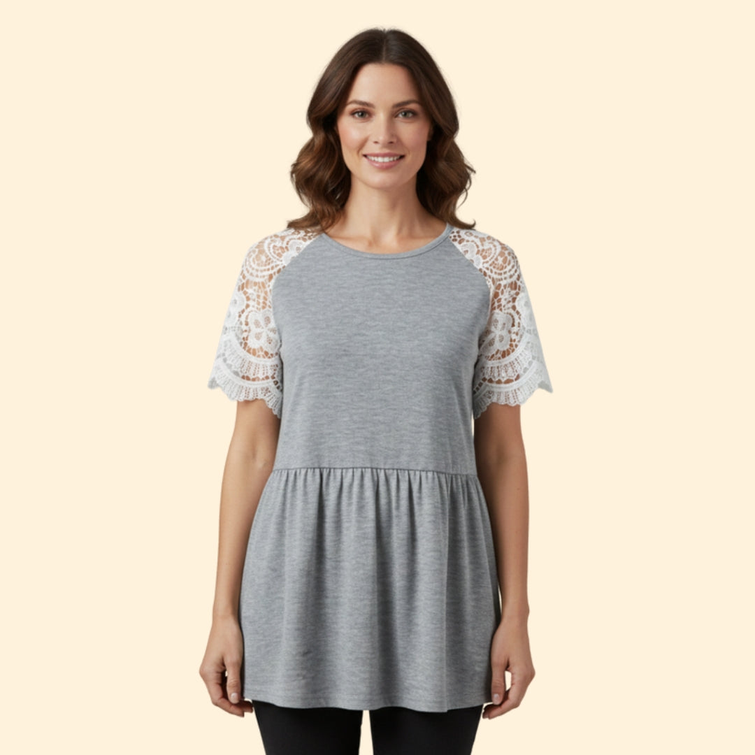 Women's Lace Sleeve Top