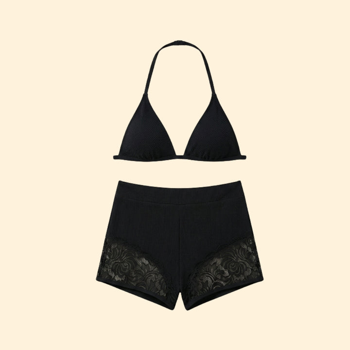 Women's Lace Triangle Bikini Set
