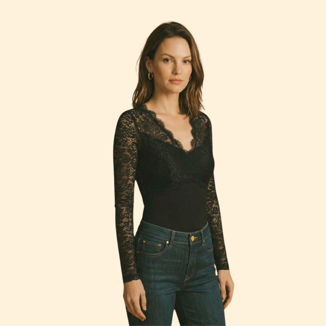 Women's Lace V-Neck Blouse