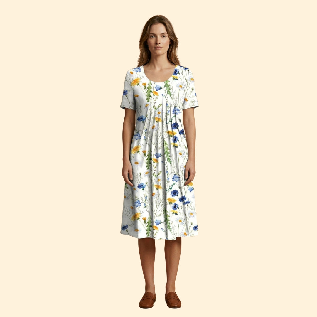 Women's Layered Midi Dress