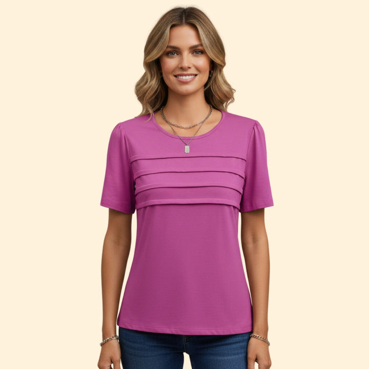 Women's Layered Pleat T-Shirt