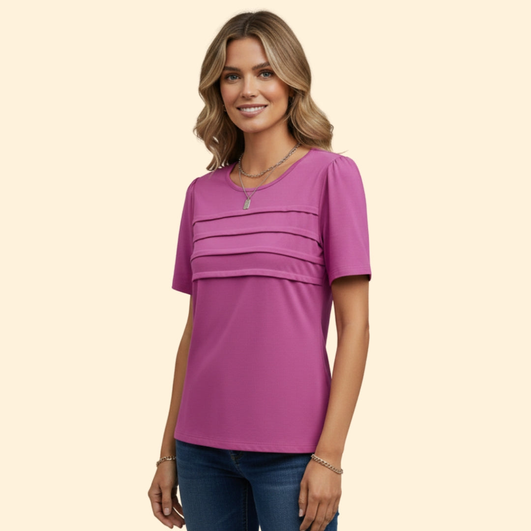 Women's Layered Pleat T-Shirt