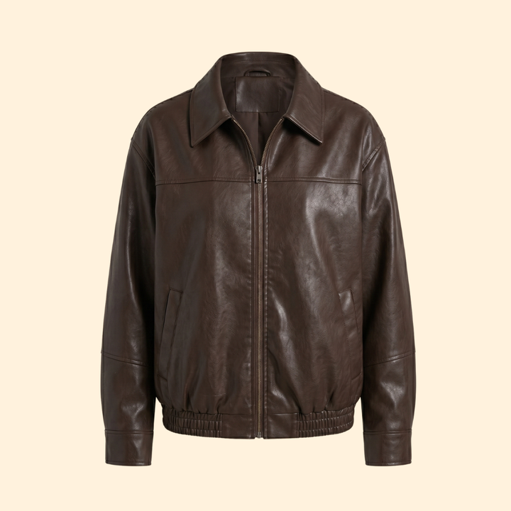 Women’s Leather Bomber Jacket