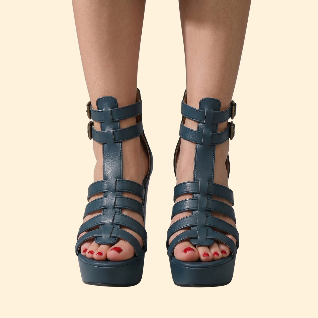 Women's Leather Platform Sandals