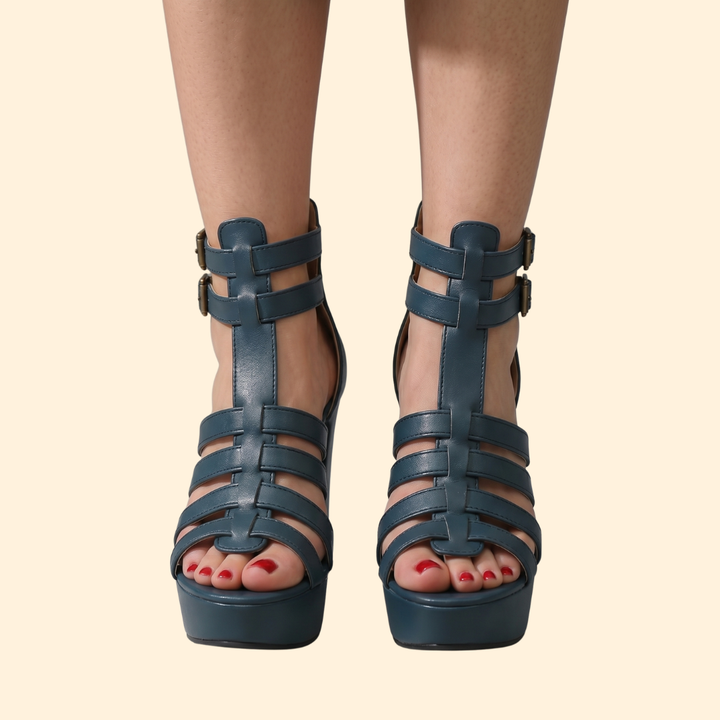 Women's Leather Platform Sandals
