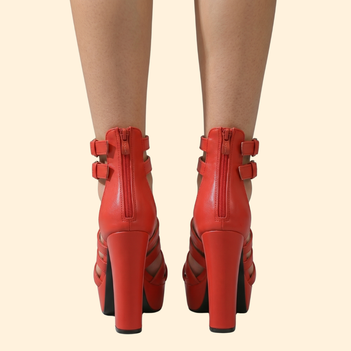 Women's Leather Platform Sandals