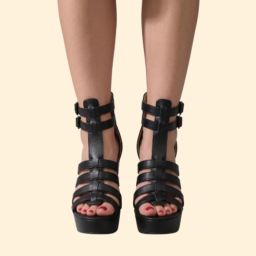 Women's Leather Platform Sandals