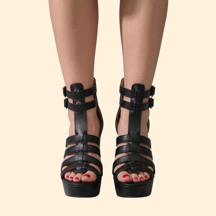Women's Leather Platform Sandals