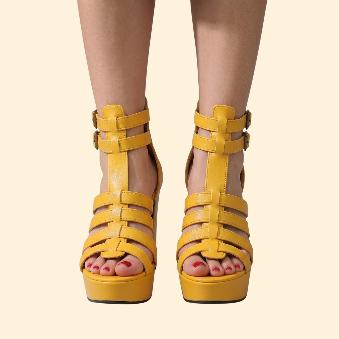 Women's Leather Platform Sandals