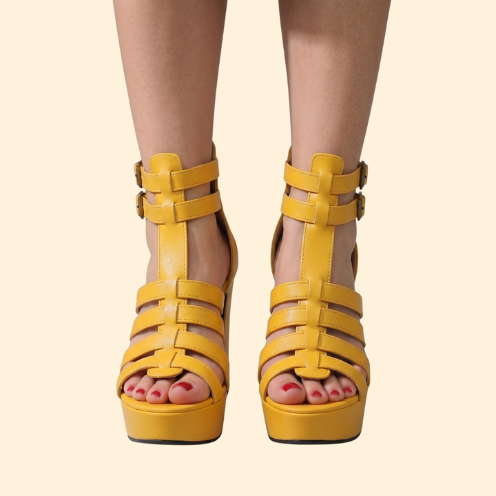 Women's Leather Platform Sandals