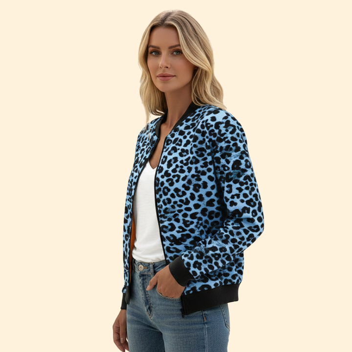 Women’s Leopard Print Bomber Jacket