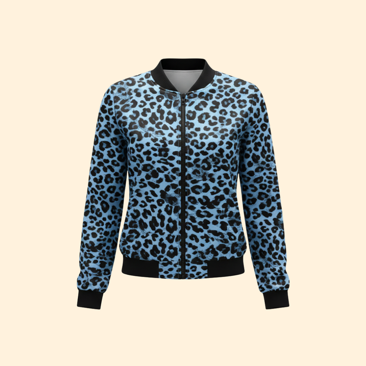 Women’s Leopard Print Bomber Jacket