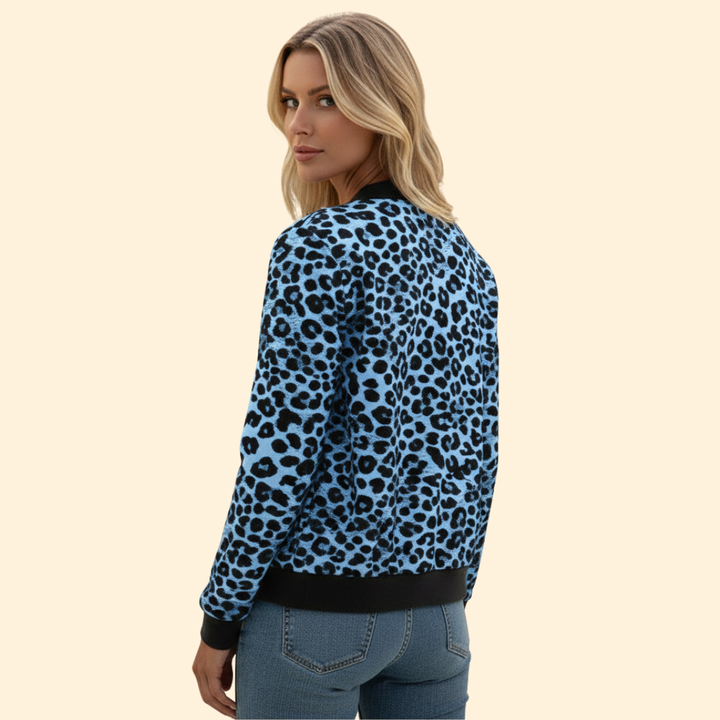 Women’s Leopard Print Bomber Jacket