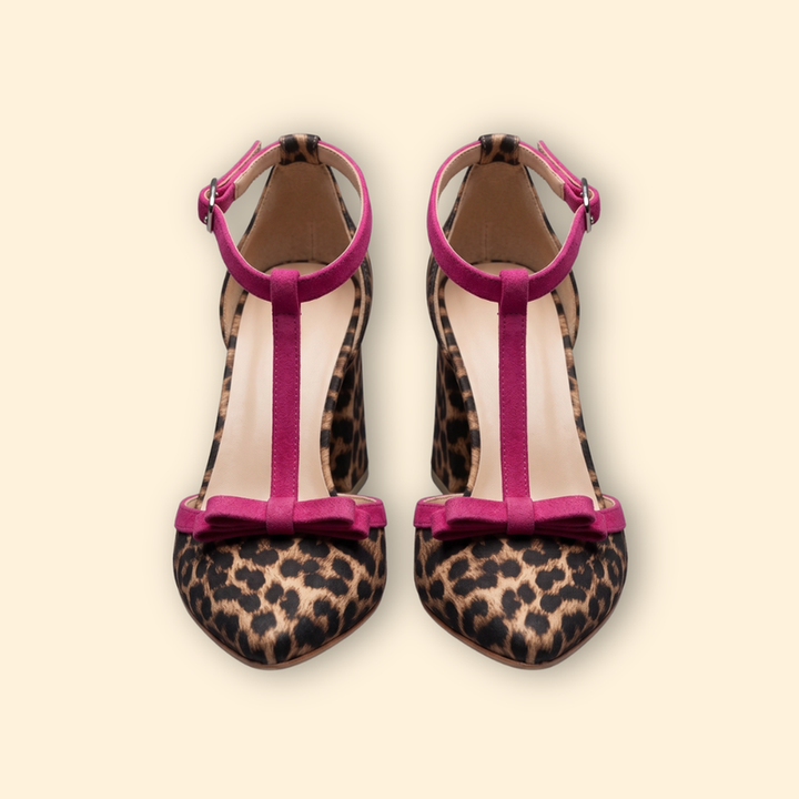 Women's Leopard Print Stiletto Sandals
