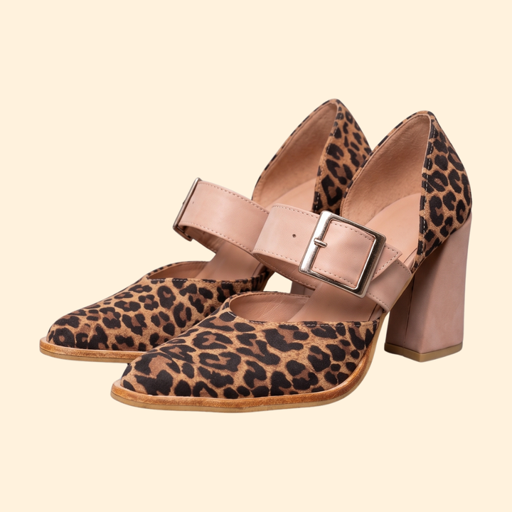 Women's Leopard Suede Sandals