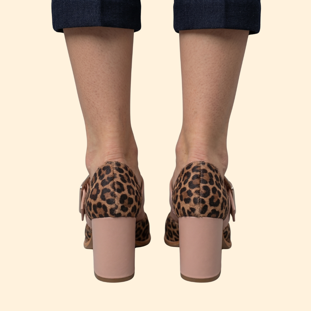 Women's Leopard Suede Sandals