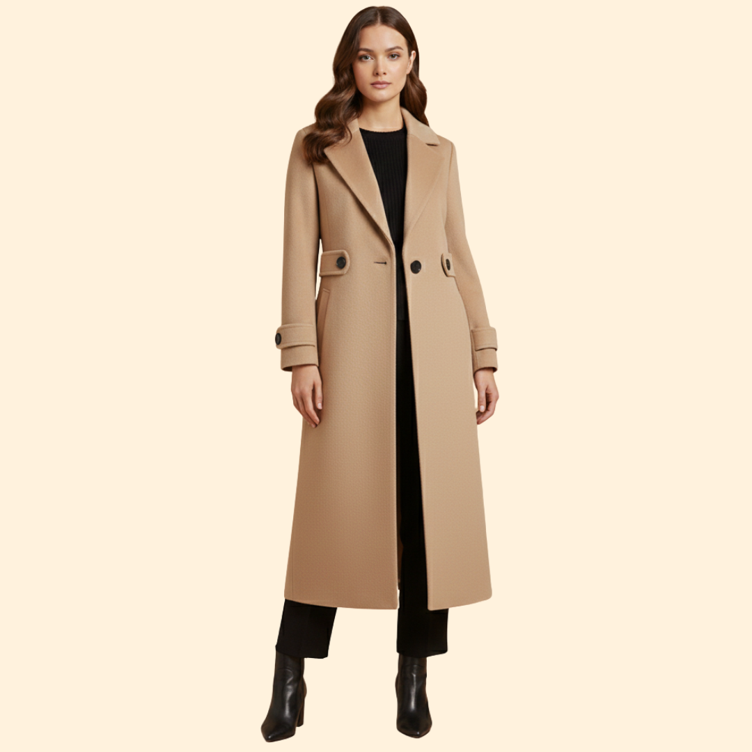 Women’s Long Coat Sleek Drape