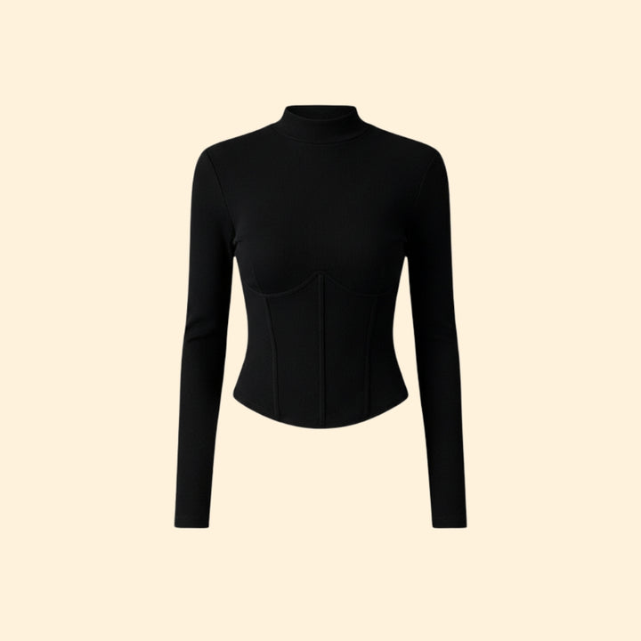 Women's Long Sleeve Corset T-Shirt