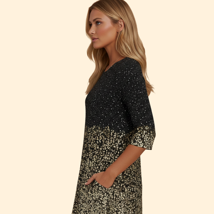 Women’s Shimmer Flow Midi Dress