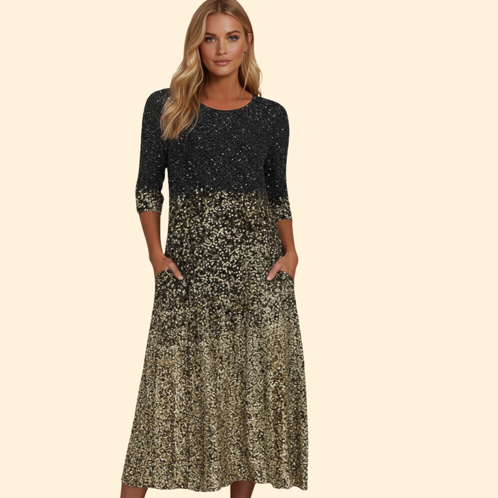 Women’s Shimmer Flow Midi Dress